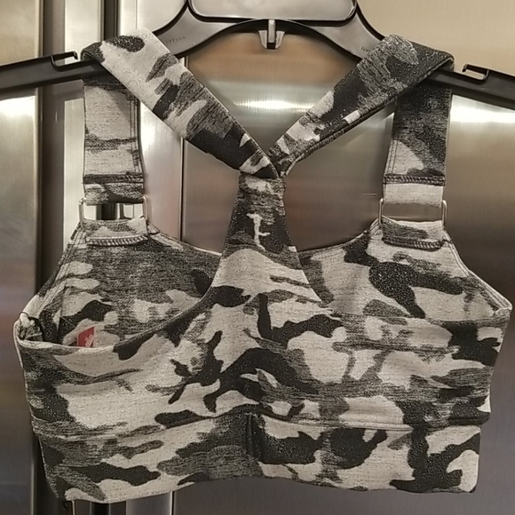 💕CARBON38💕 Camo Shine Bra ~ Gray/Black S NWT - Picture 6 of 10